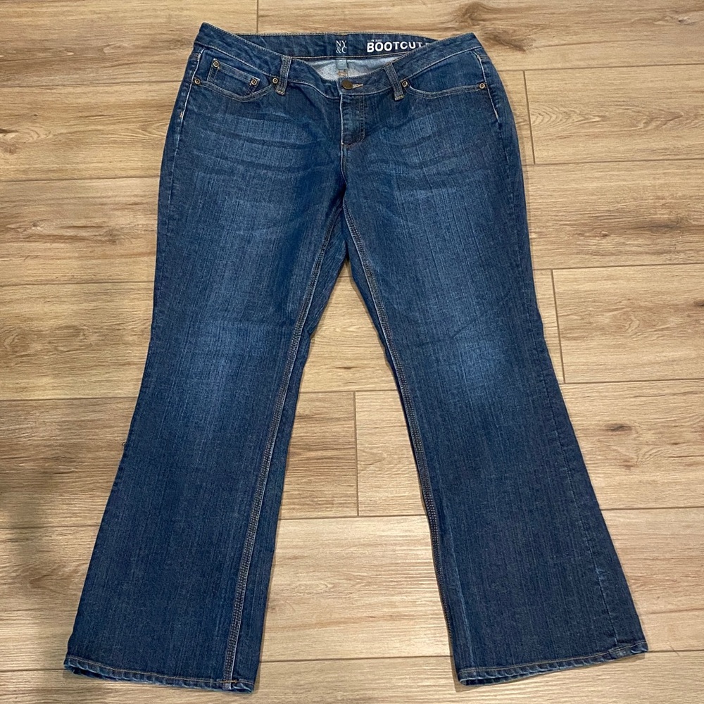 New York & Company Dark Blue Bootcut Jeans